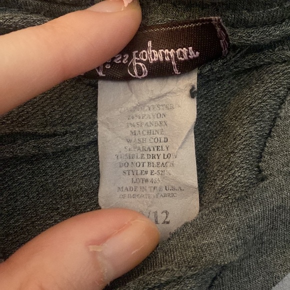 Miss Popular Girl’s Gray Hoodie With Stars Size 10/12 - Picture 5 of 6